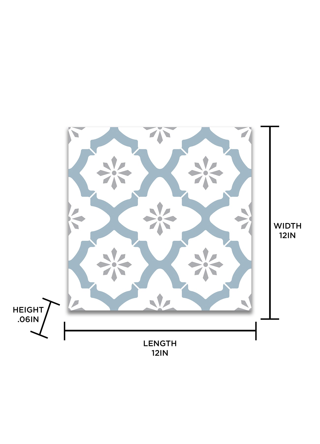 Alfama Floor Tiles - dimensions
