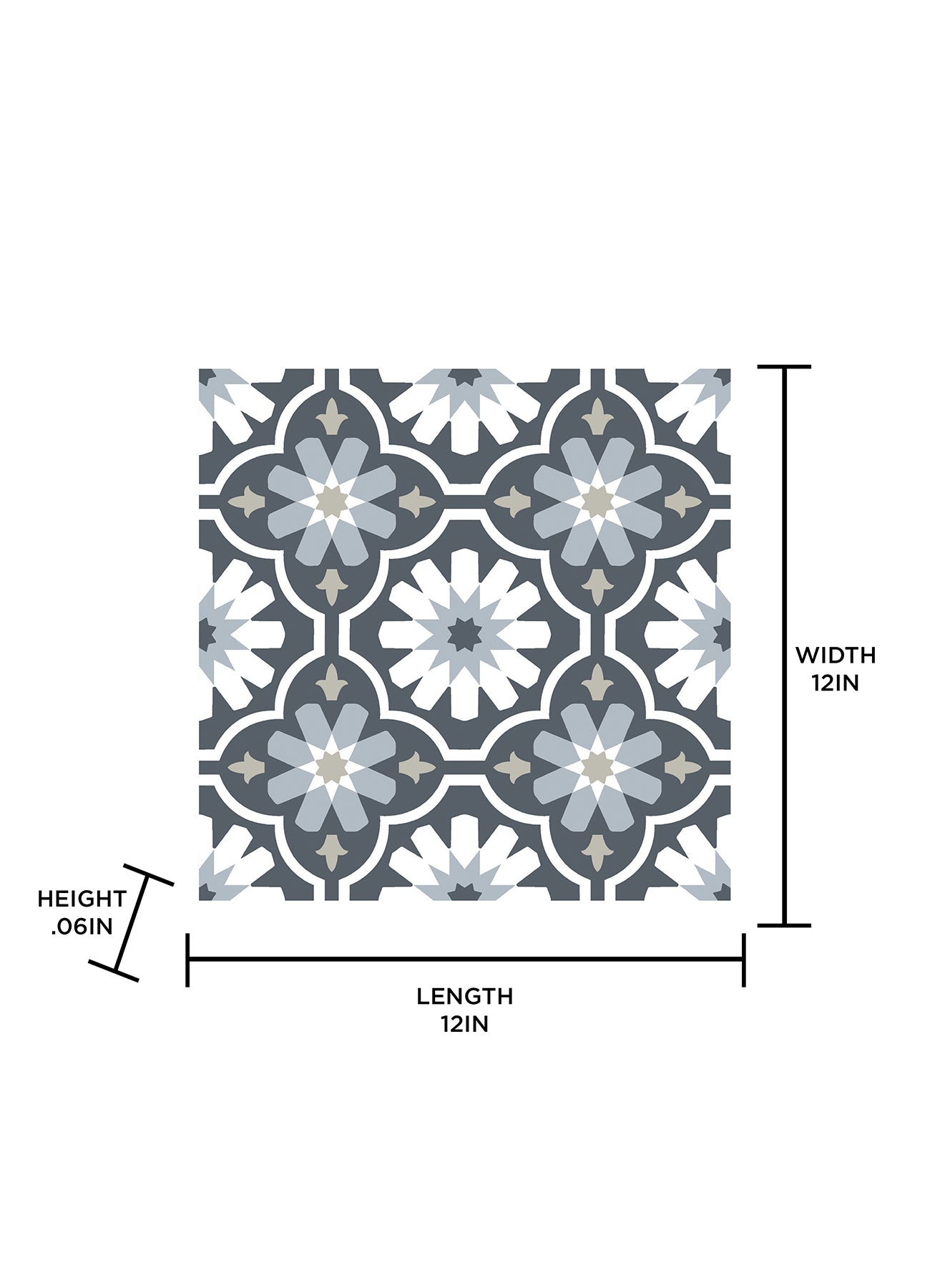 Sevilla Floor Tiles - dimensions