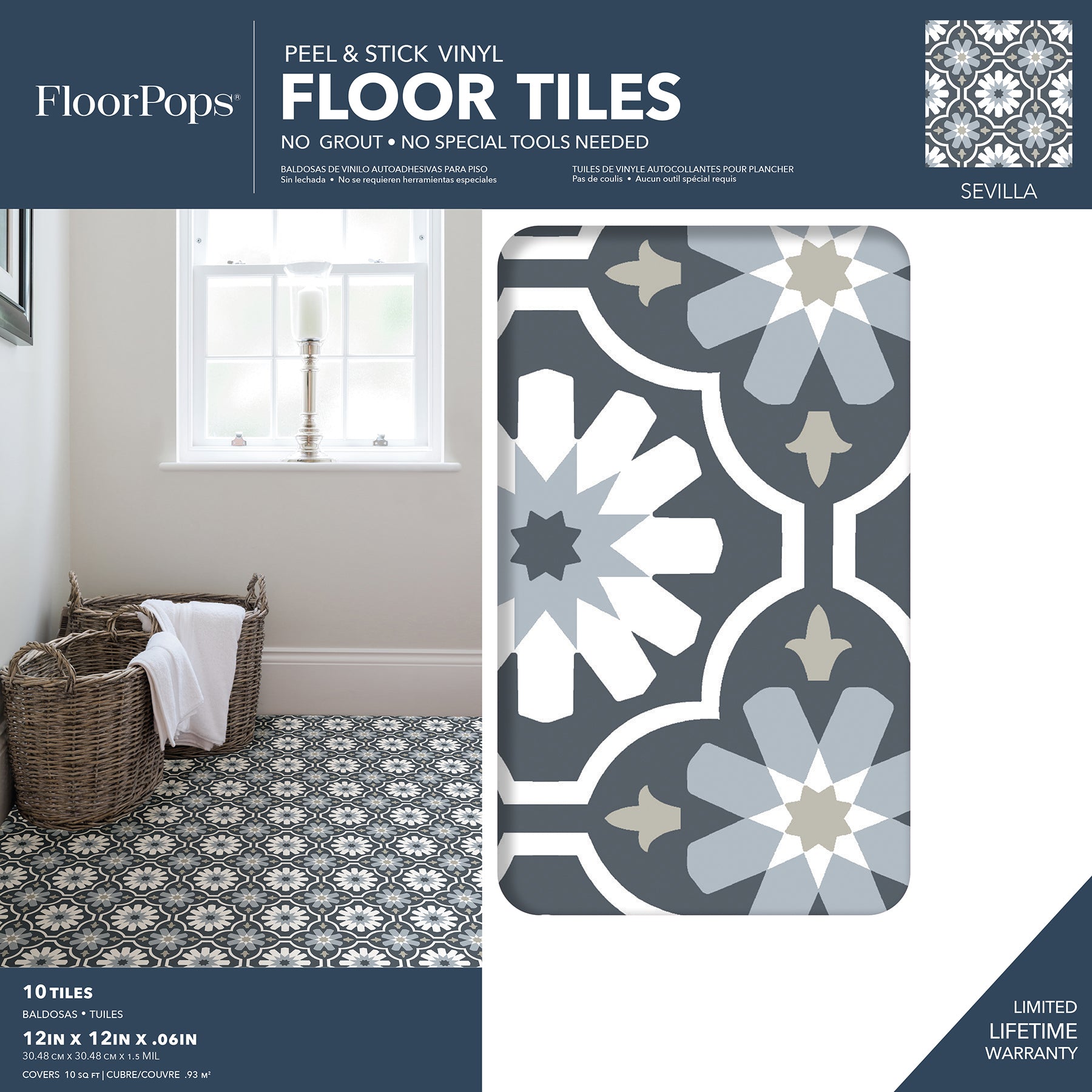 Sevilla Floor Tiles - packaging