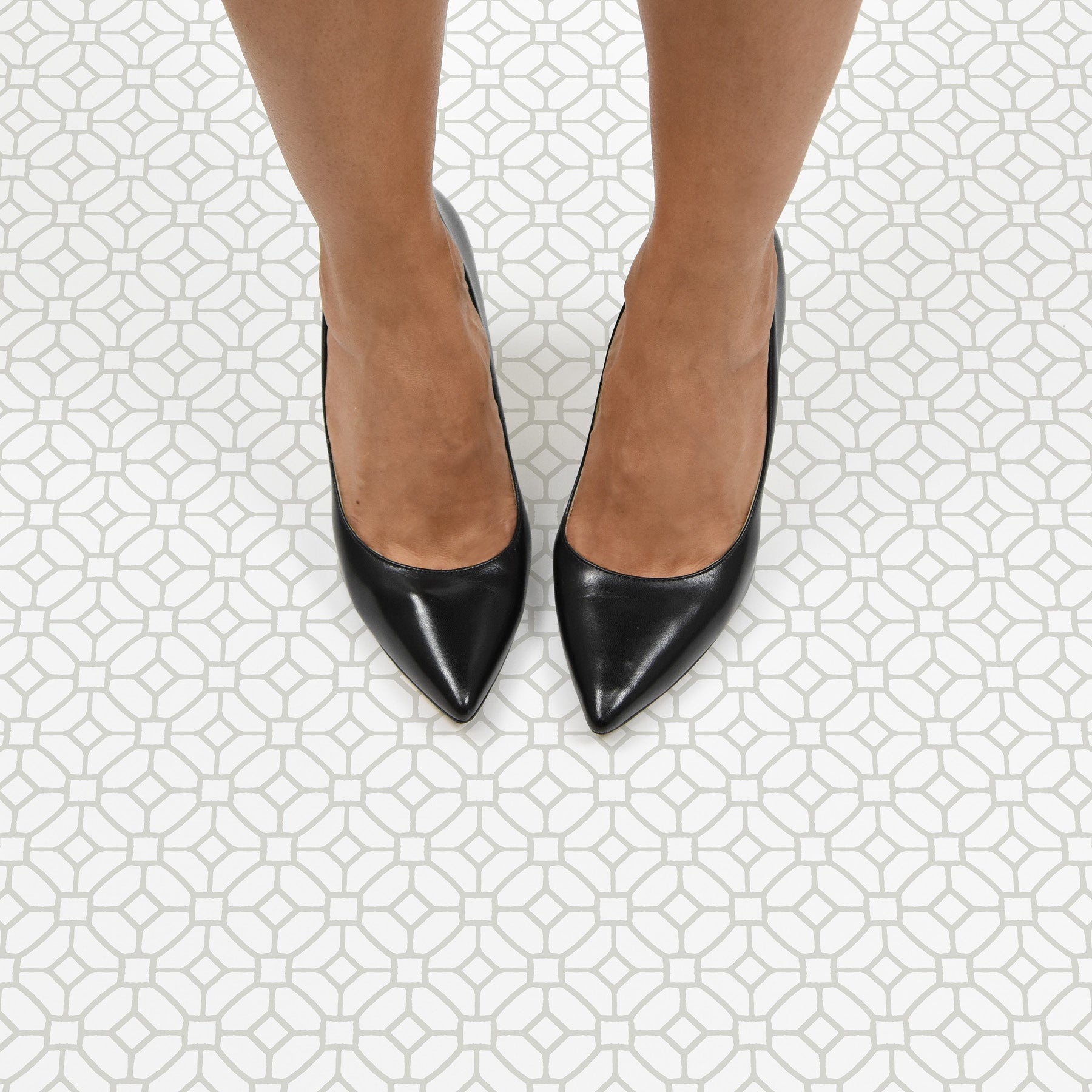 Lattice Floor Tiles in a room setting