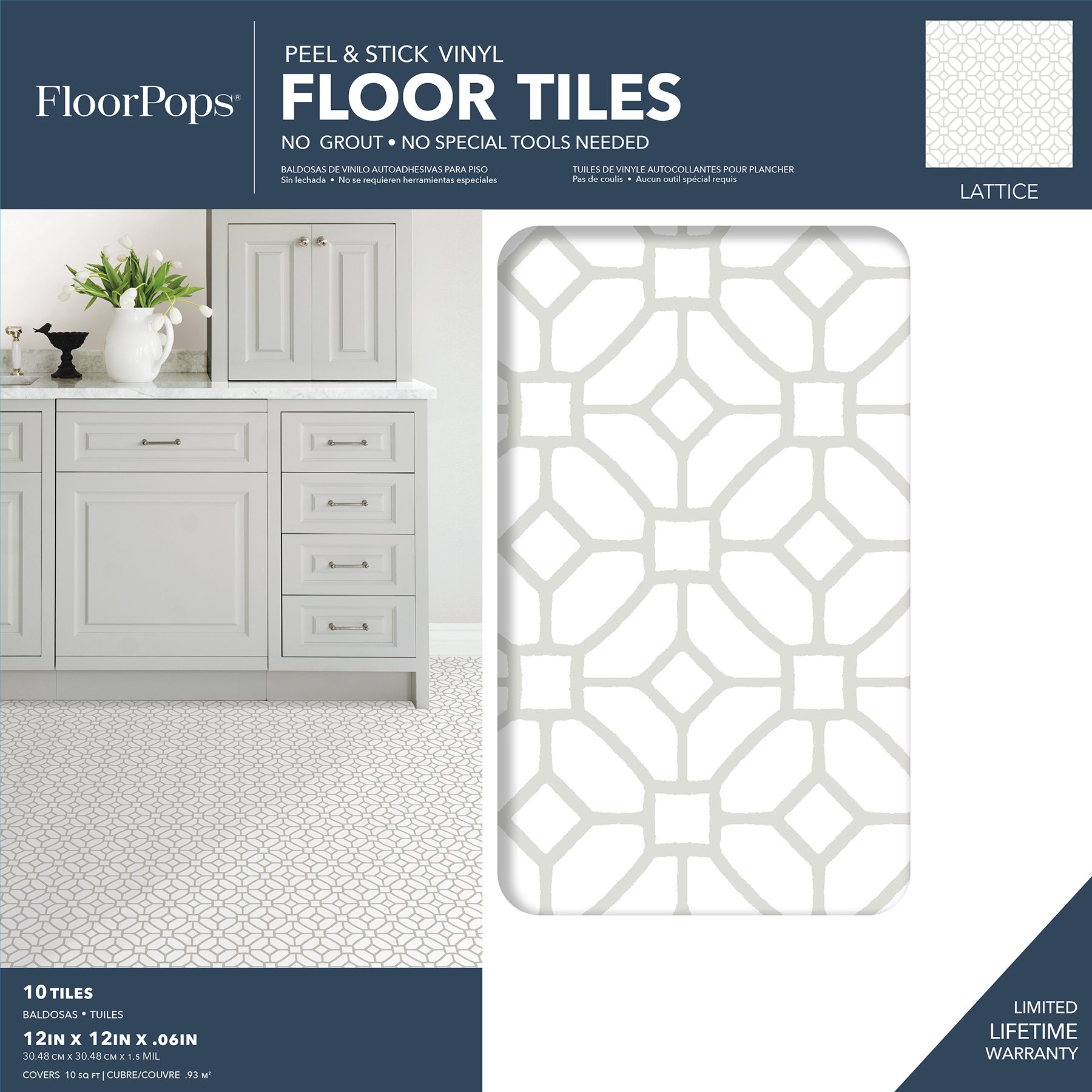 Lattice Floor Tiles - packaging