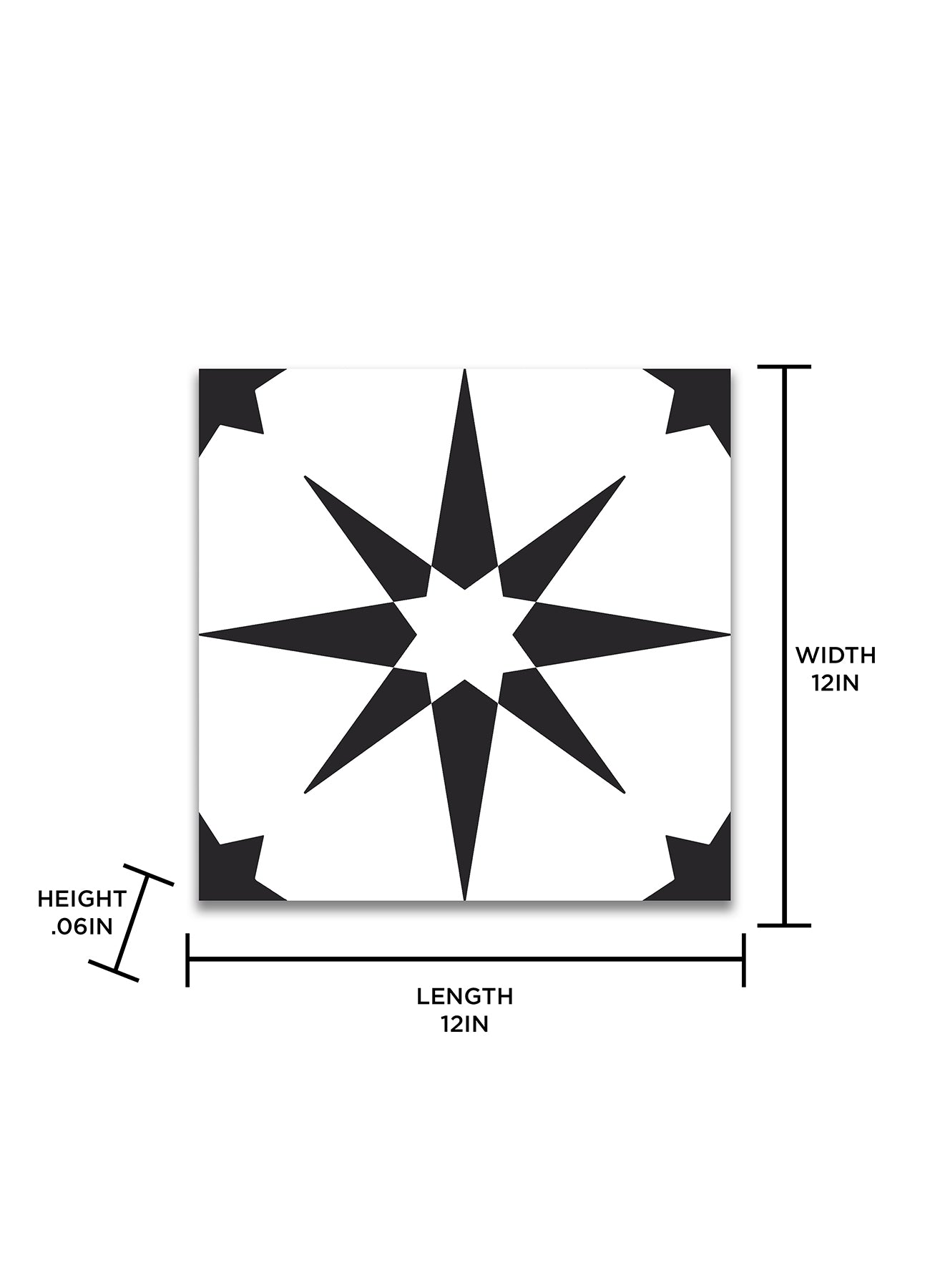 Altair Floor Tiles - dimensions