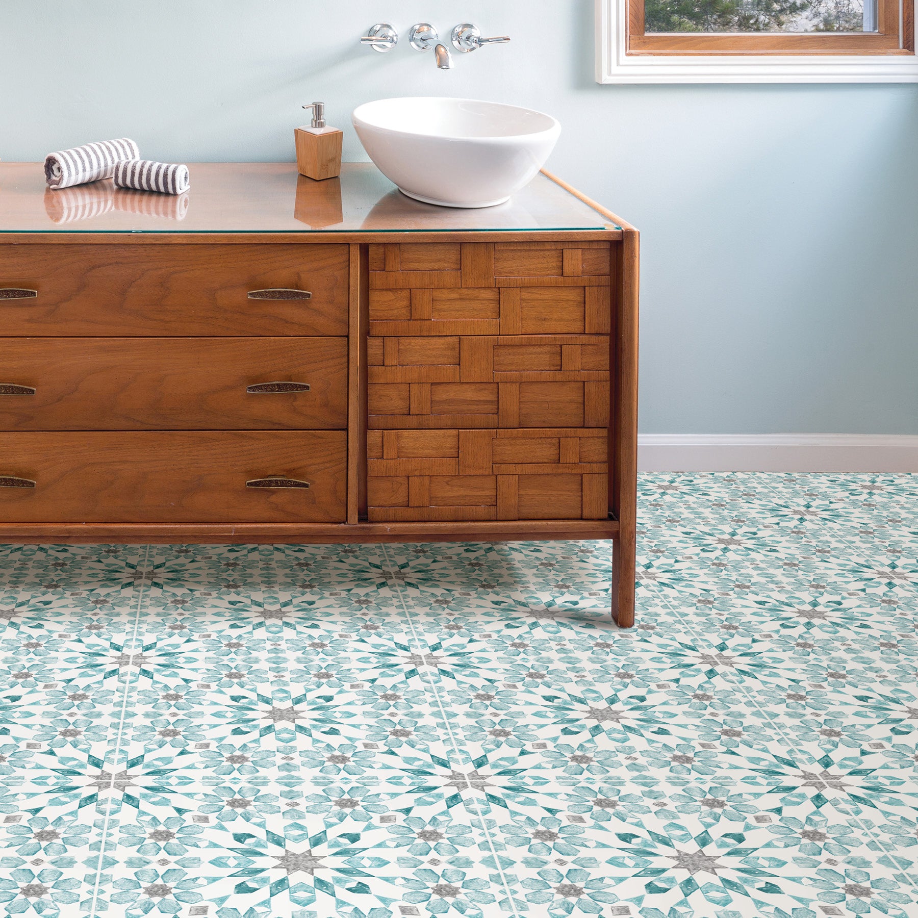 Radiance Floor Tiles in a room setting