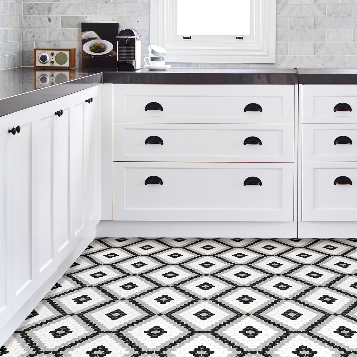Leyton Floor Tiles in a room setting