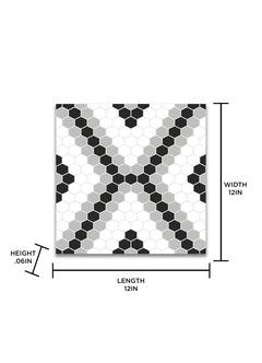 Leyton Floor Tiles - dimensions
