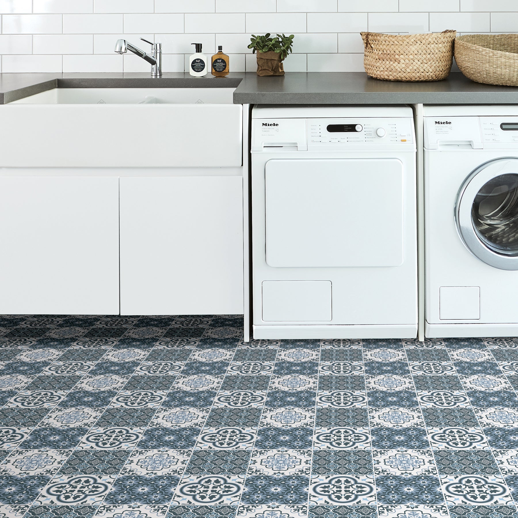 Myriad Floor Tiles in a room setting