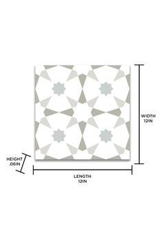 Stellar Floor Tiles - dimensions