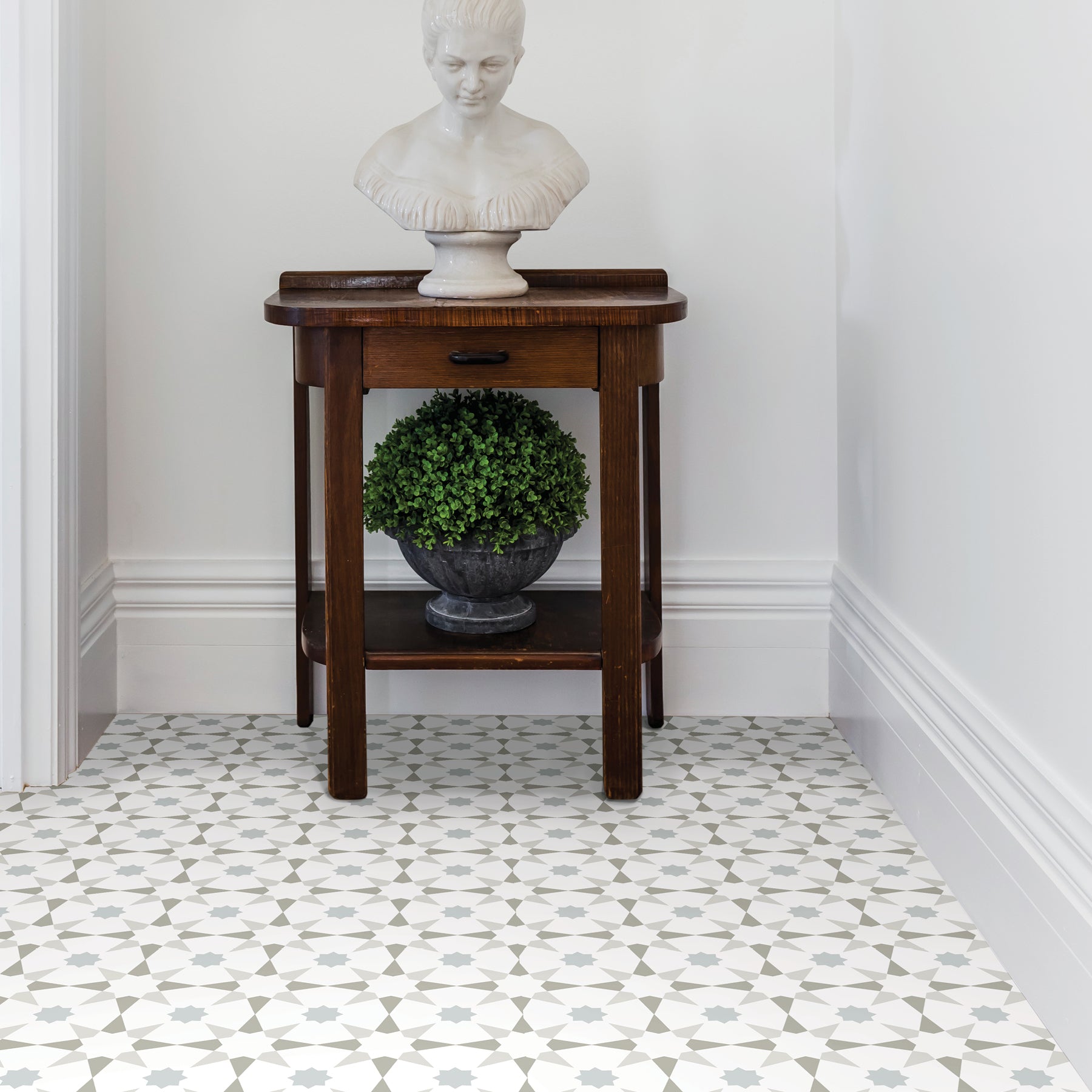 Stellar Floor Tiles in a room setting