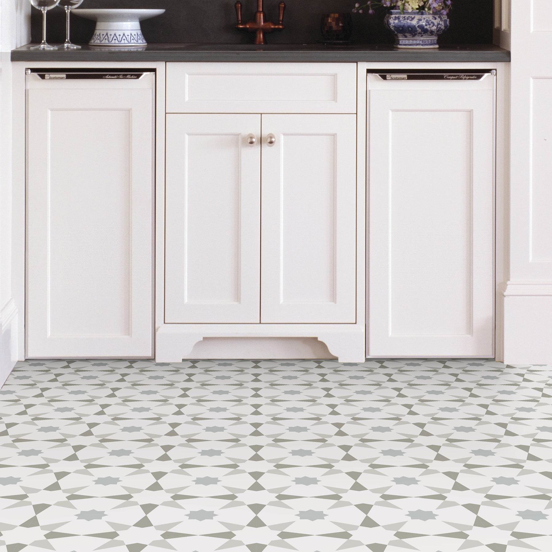 Stellar Floor Tiles in a room setting
