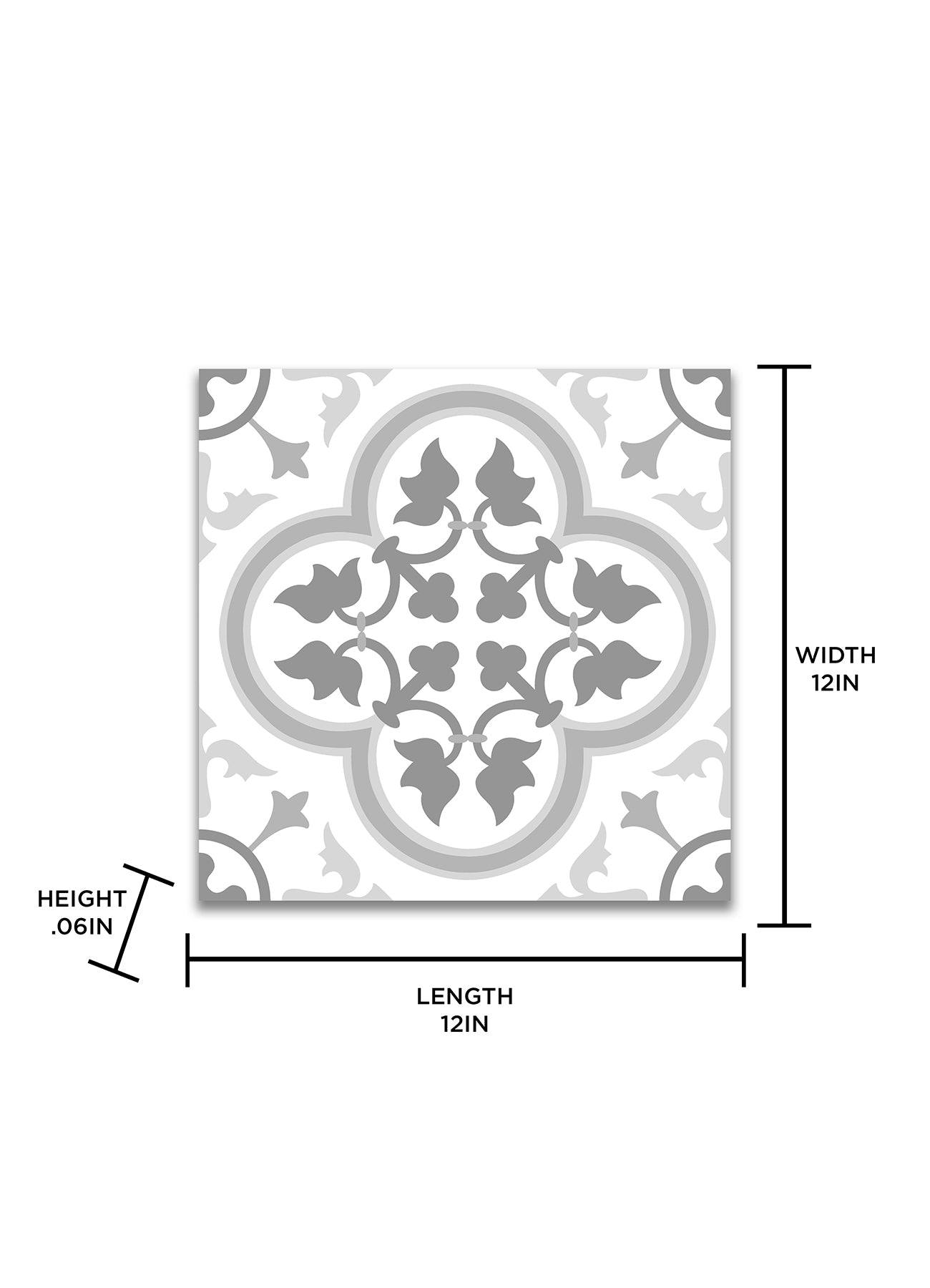 Remy Floor Tiles - dimensions