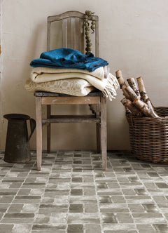 Harvard Brick Floor Tiles in a room setting