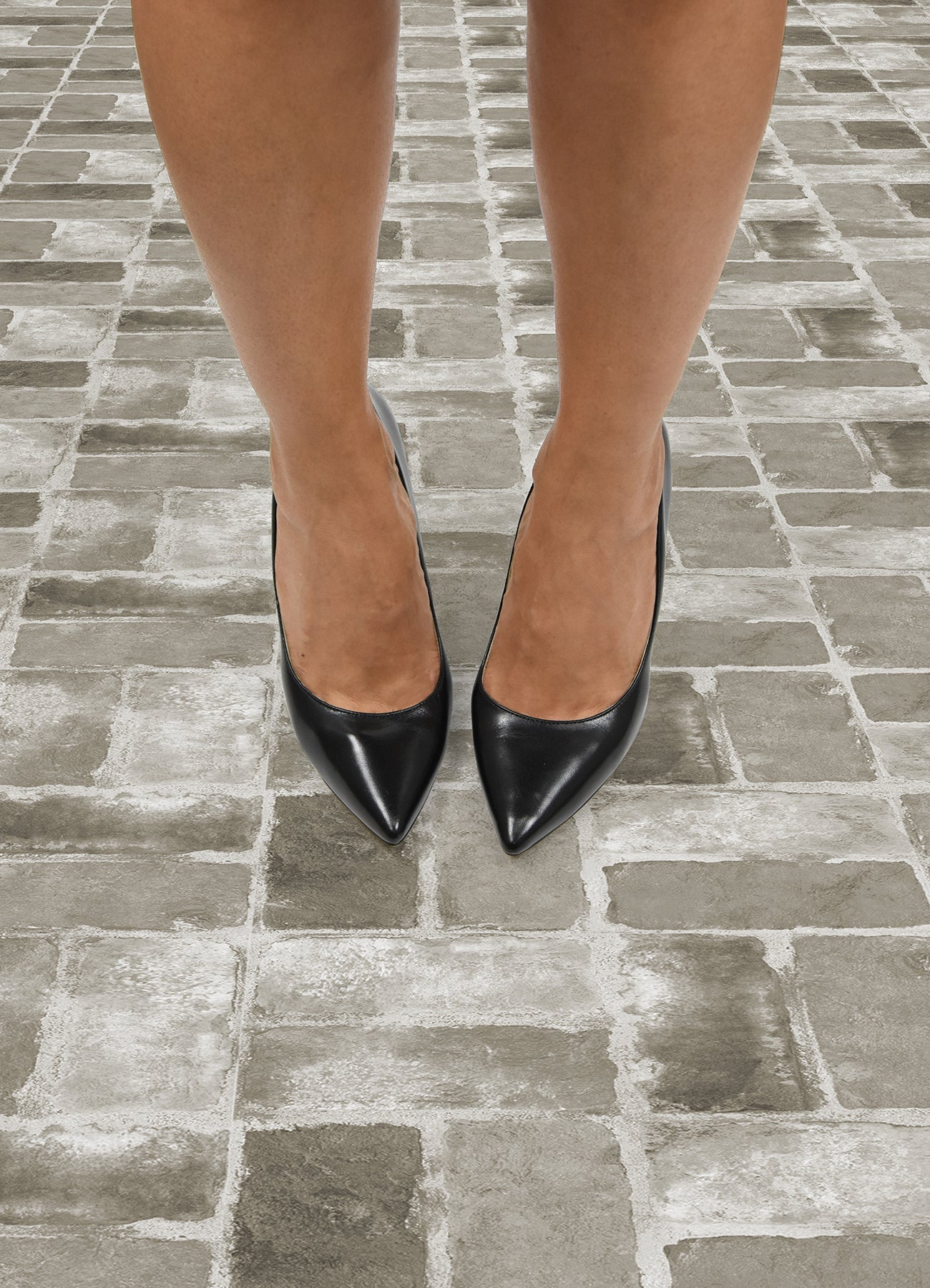Harvard Brick Floor Tiles in a room setting