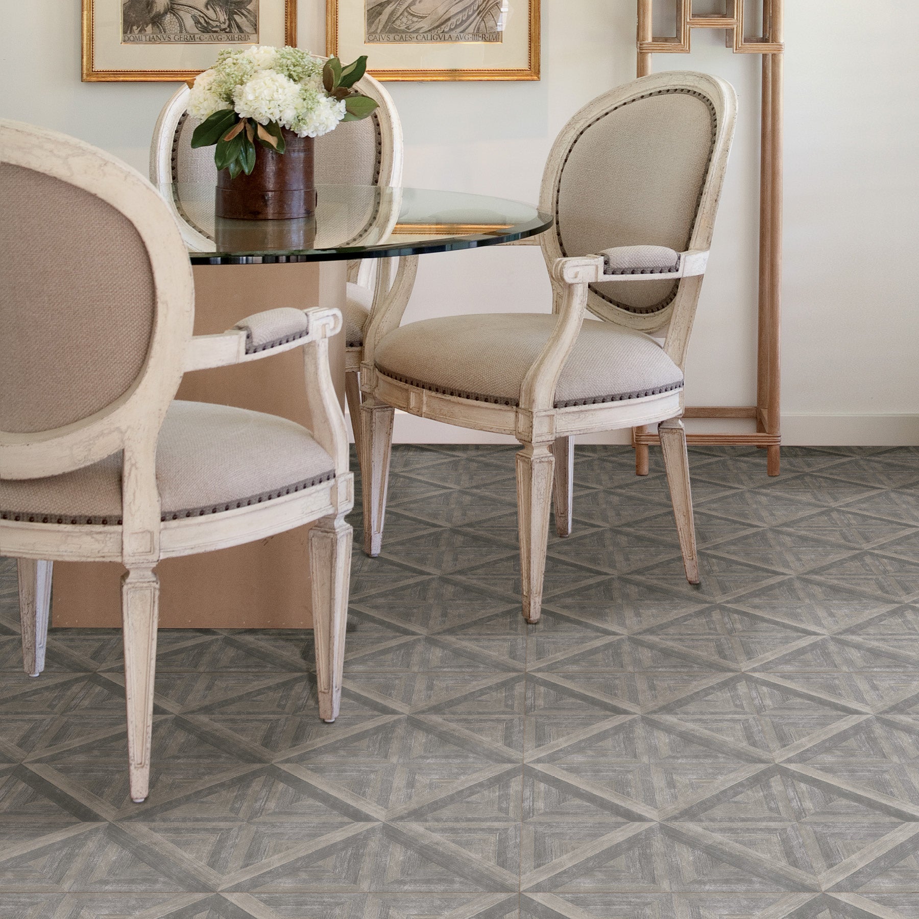Townhouse Floor Tiles in a room setting