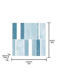 Azure Floor Tiles - dimensions