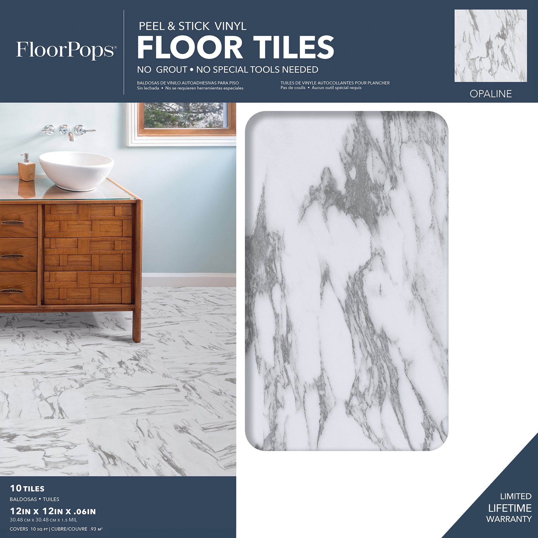 Opaline Floor Tiles - packaging