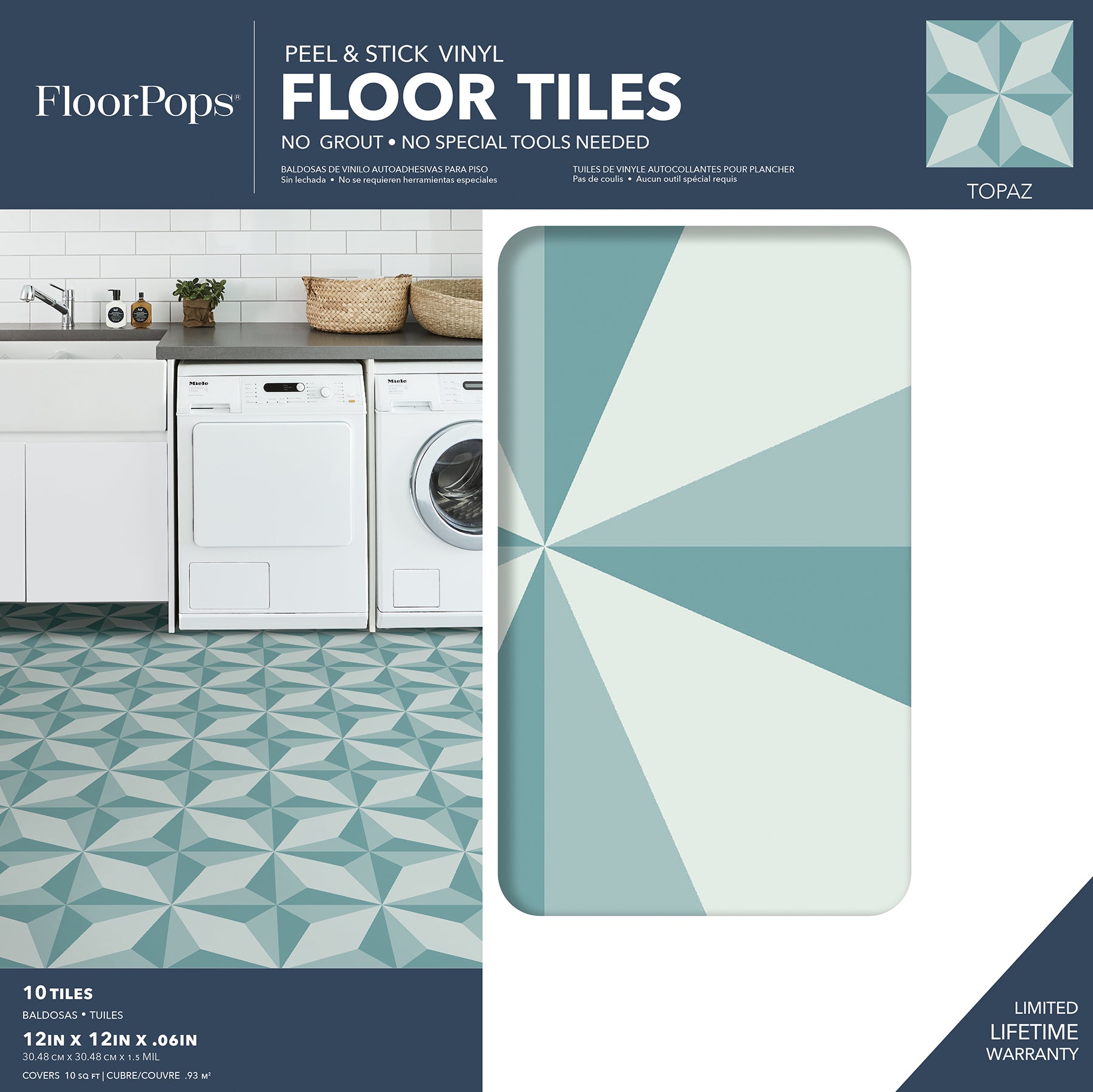 Topaz Floor Tiles - packaging