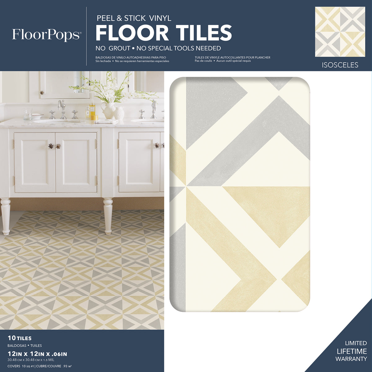 Isosceles Floor Tiles - packaging