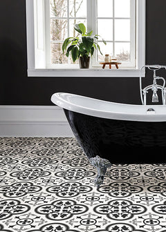 Villa Floor Tiles in a room setting