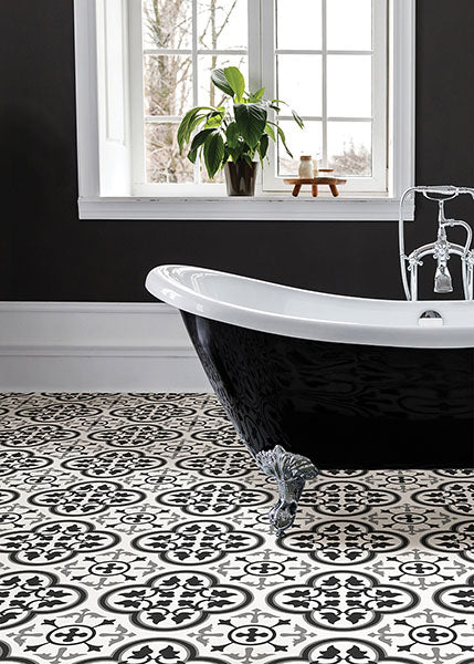 Villa Floor Tiles in a room setting