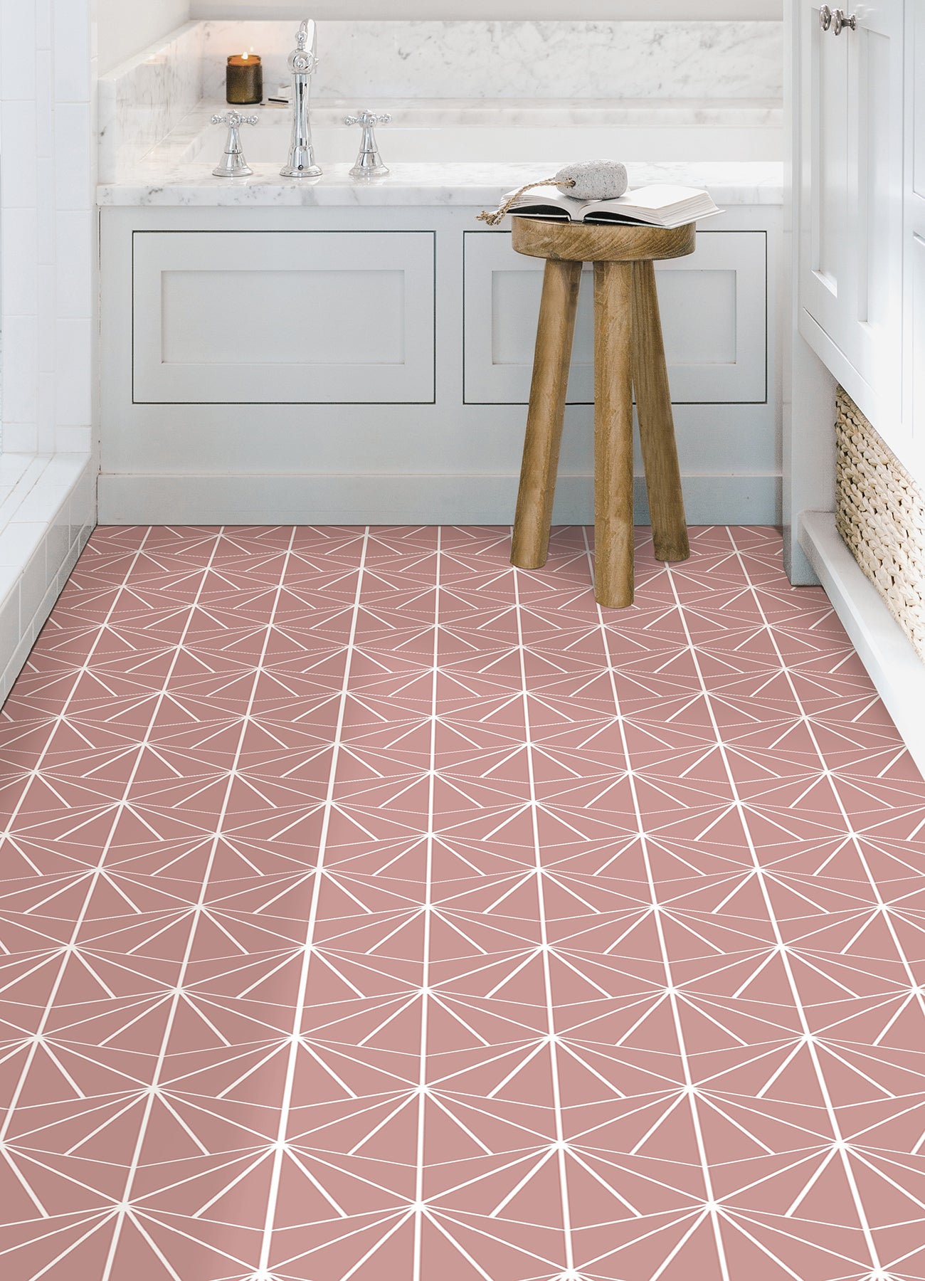 Quartz Floor Tiles in a room setting