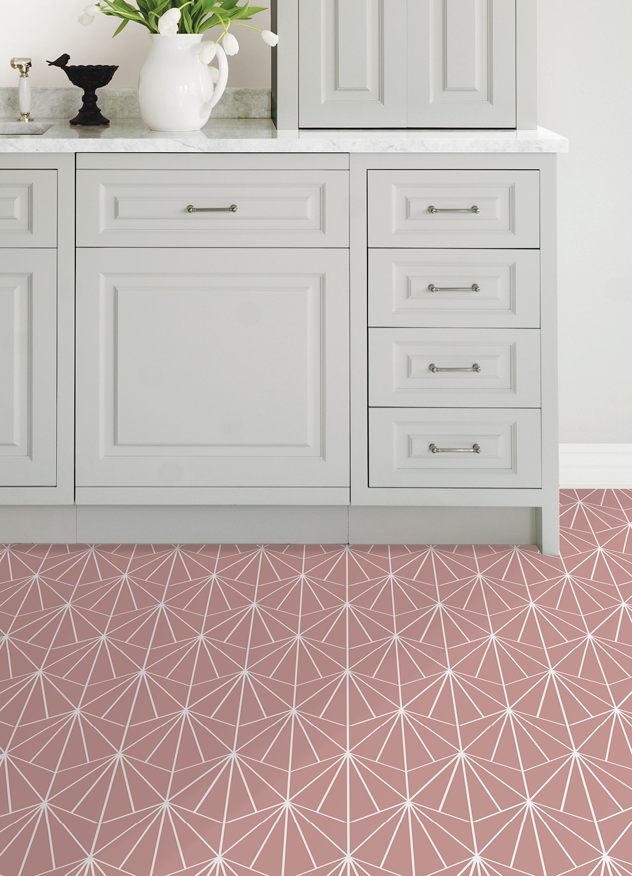 Quartz Floor Tiles in a room setting