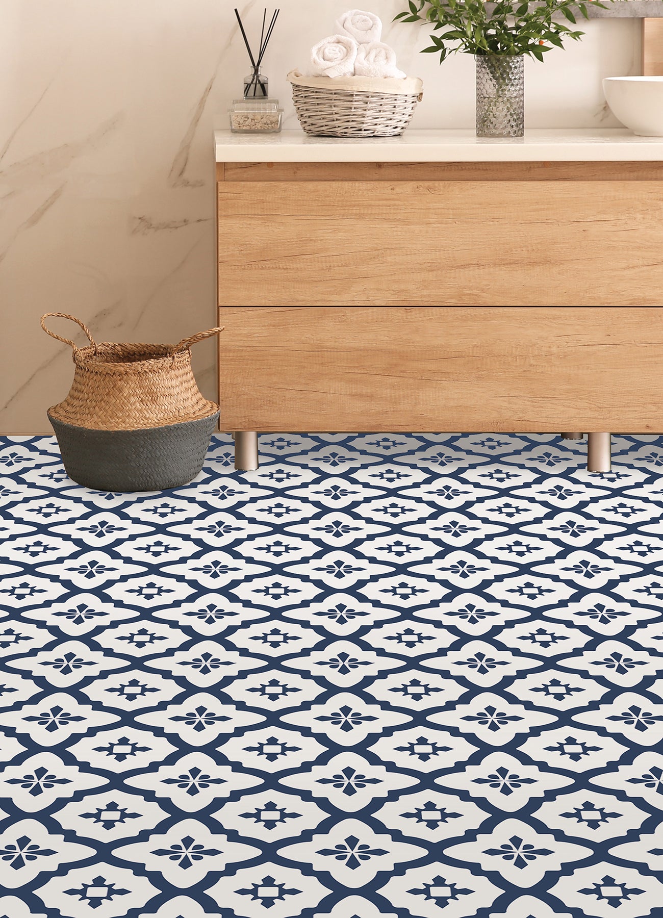 Atlas Floor Tiles in a room setting