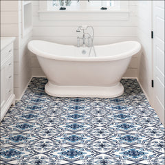 Marrakesh Floor Tiles in a room setting