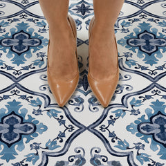 Marrakesh Floor Tiles in a room setting