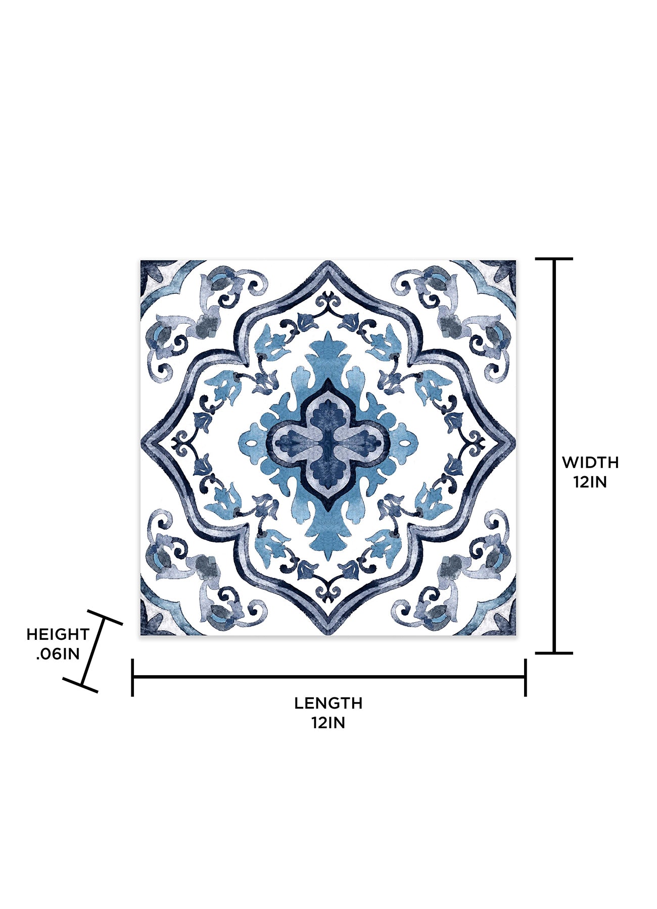 Marrakesh Floor Tiles - dimensions