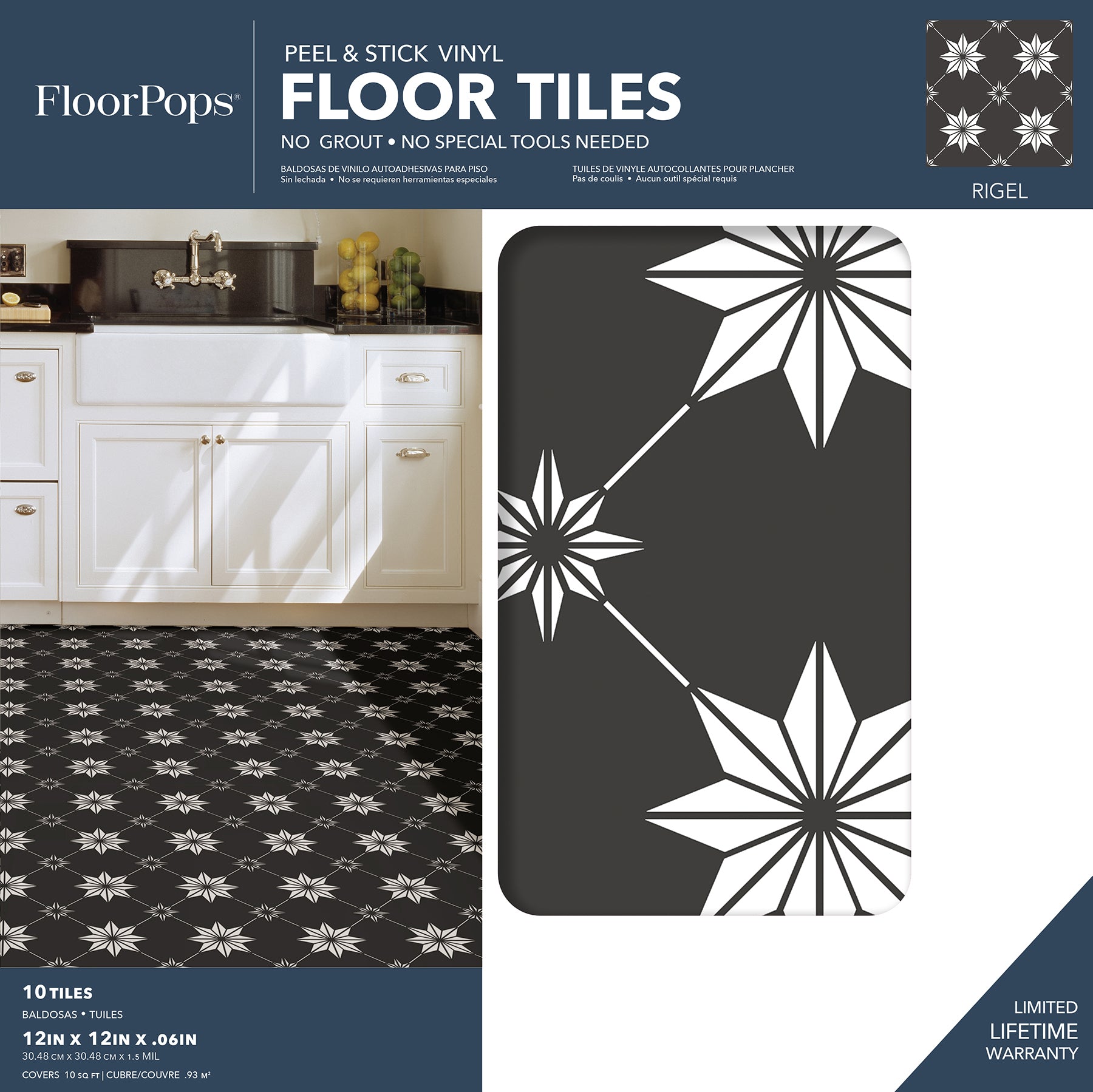 Rigel Floor Tiles - packaging