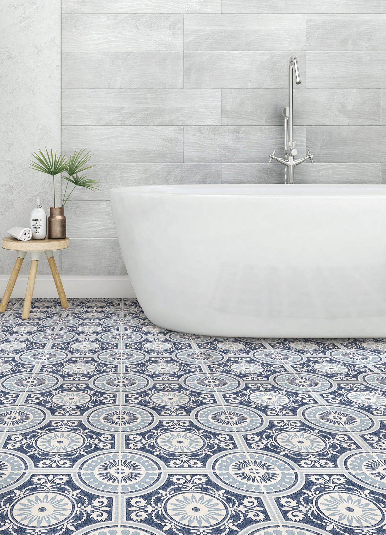 Ezra Floor Tiles in a room setting