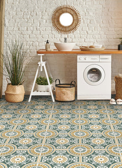 Ezra Floor Tiles in a room setting
