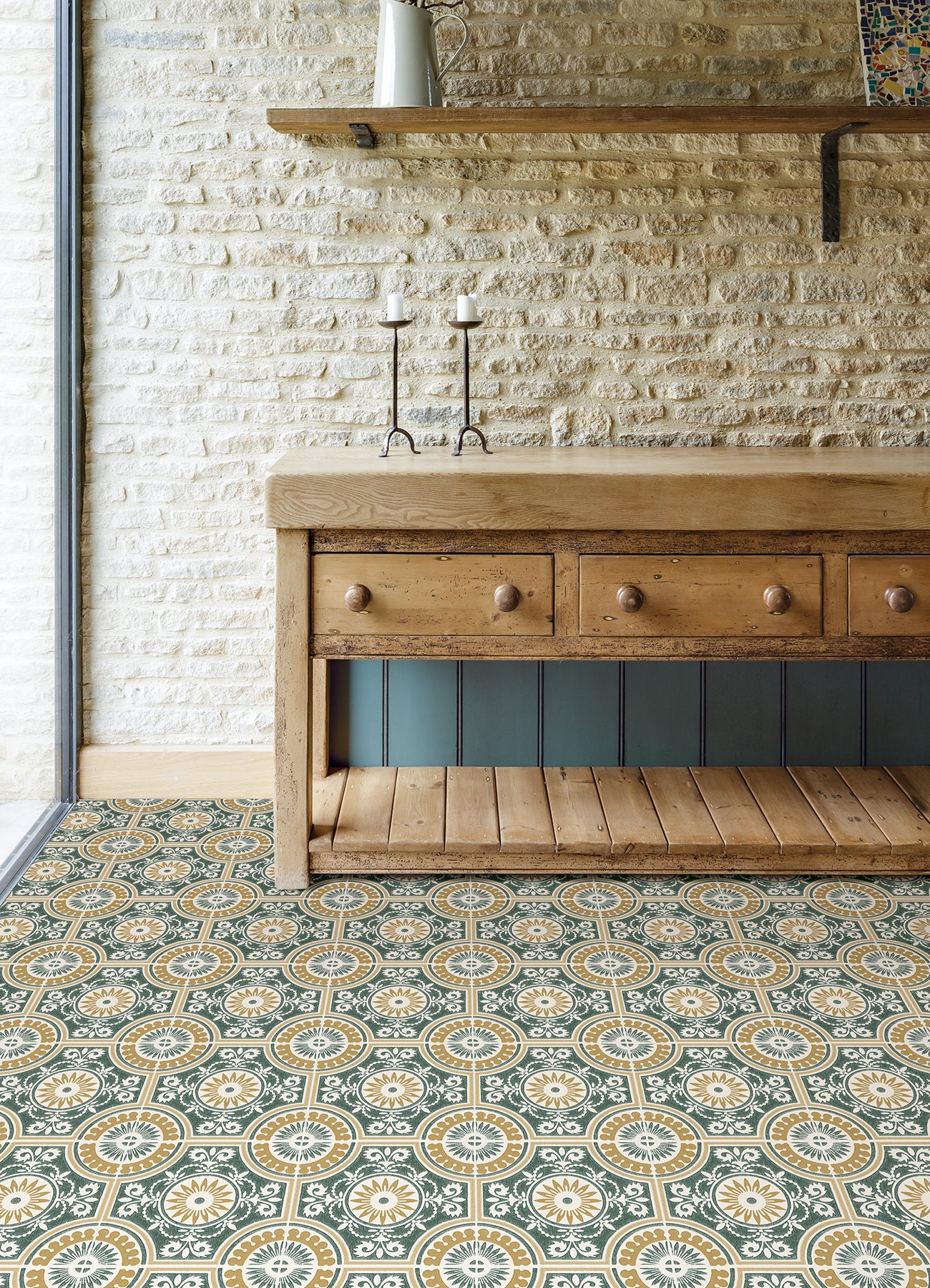 Ezra Floor Tiles in a room setting