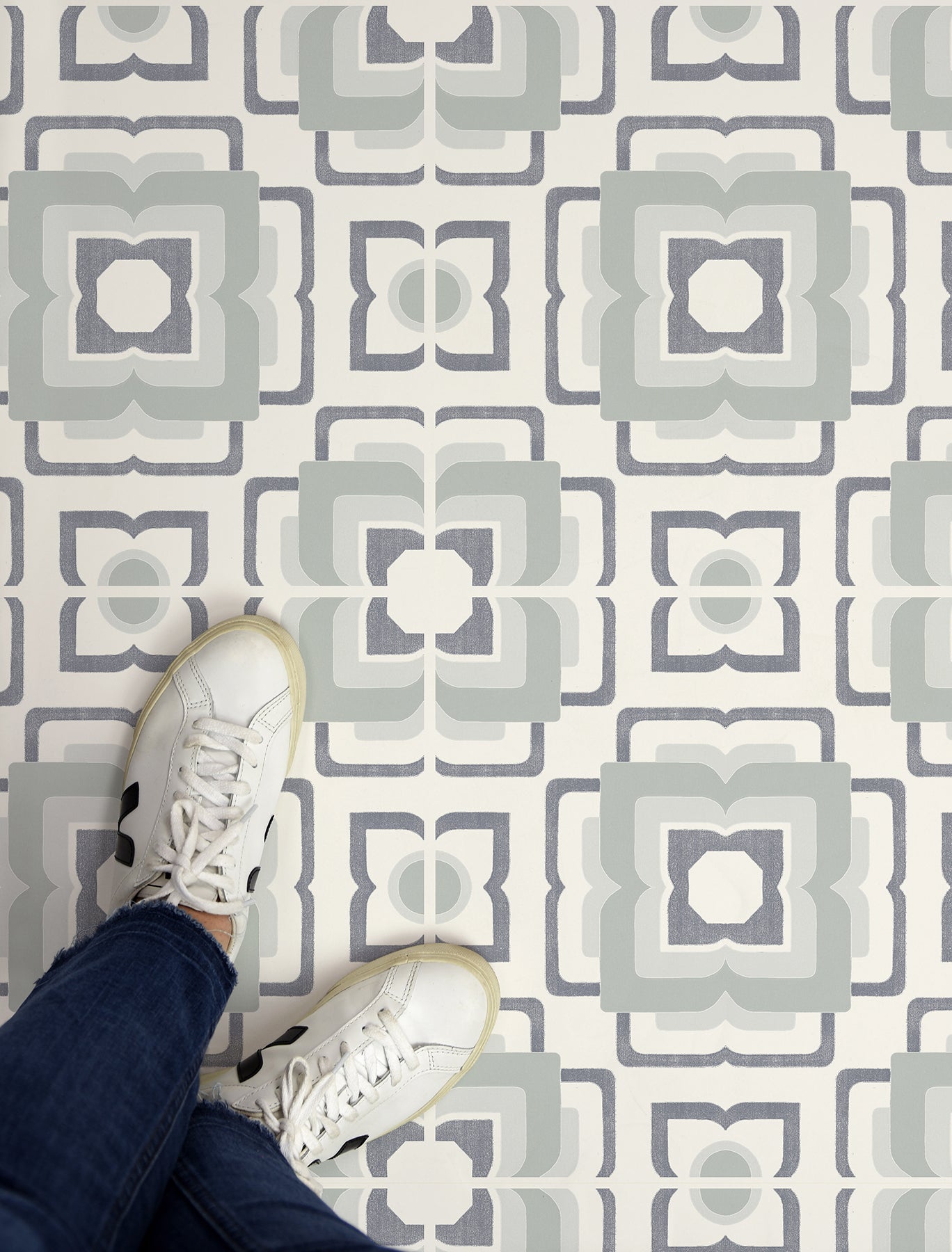 Posey Floor Tiles in a room setting