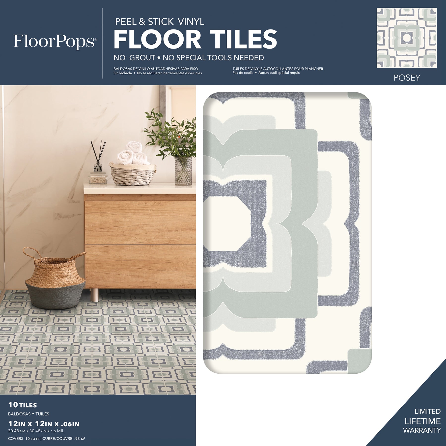 Posey Floor Tiles - packaging
