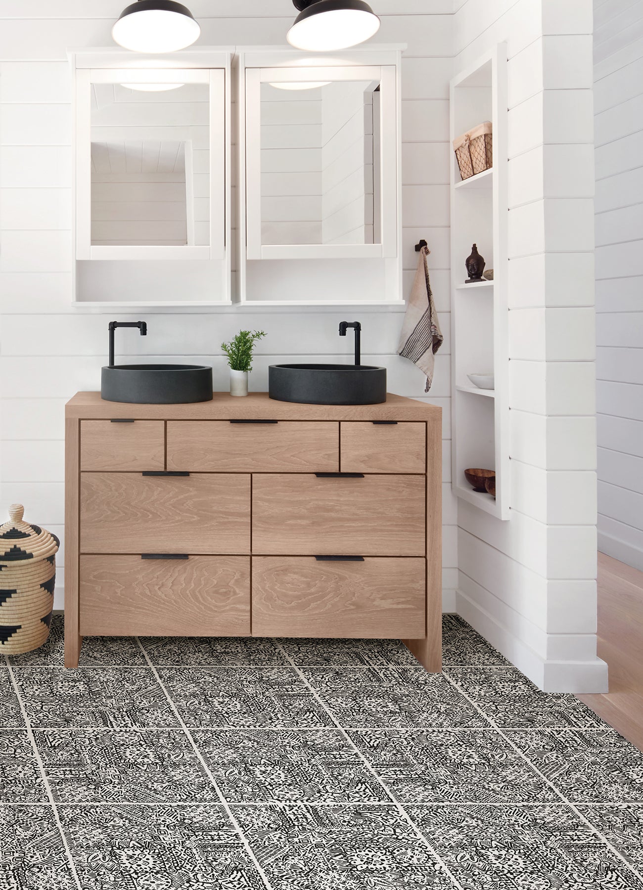 Reo Floor Tiles in a room setting