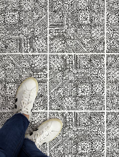 Reo Floor Tiles in a room setting