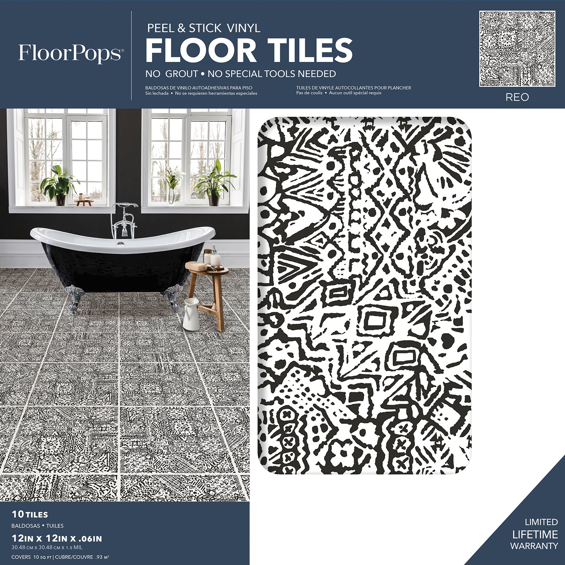 Reo Floor Tiles - packaging