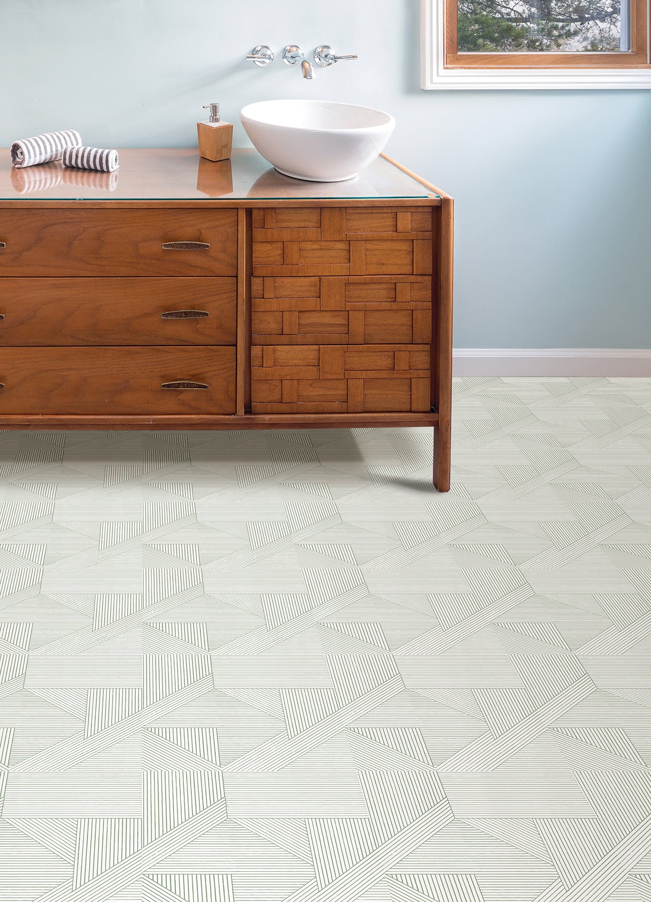 Grey Floor Tiles in a room setting