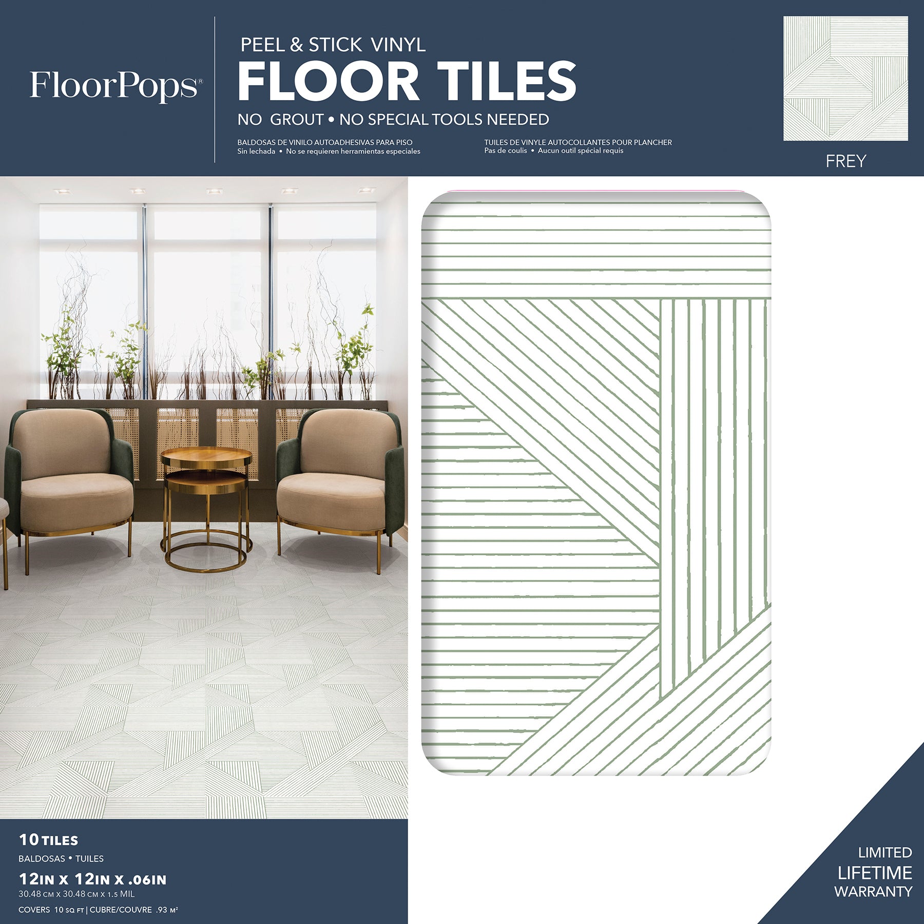 Grey Floor Tiles - packaging
