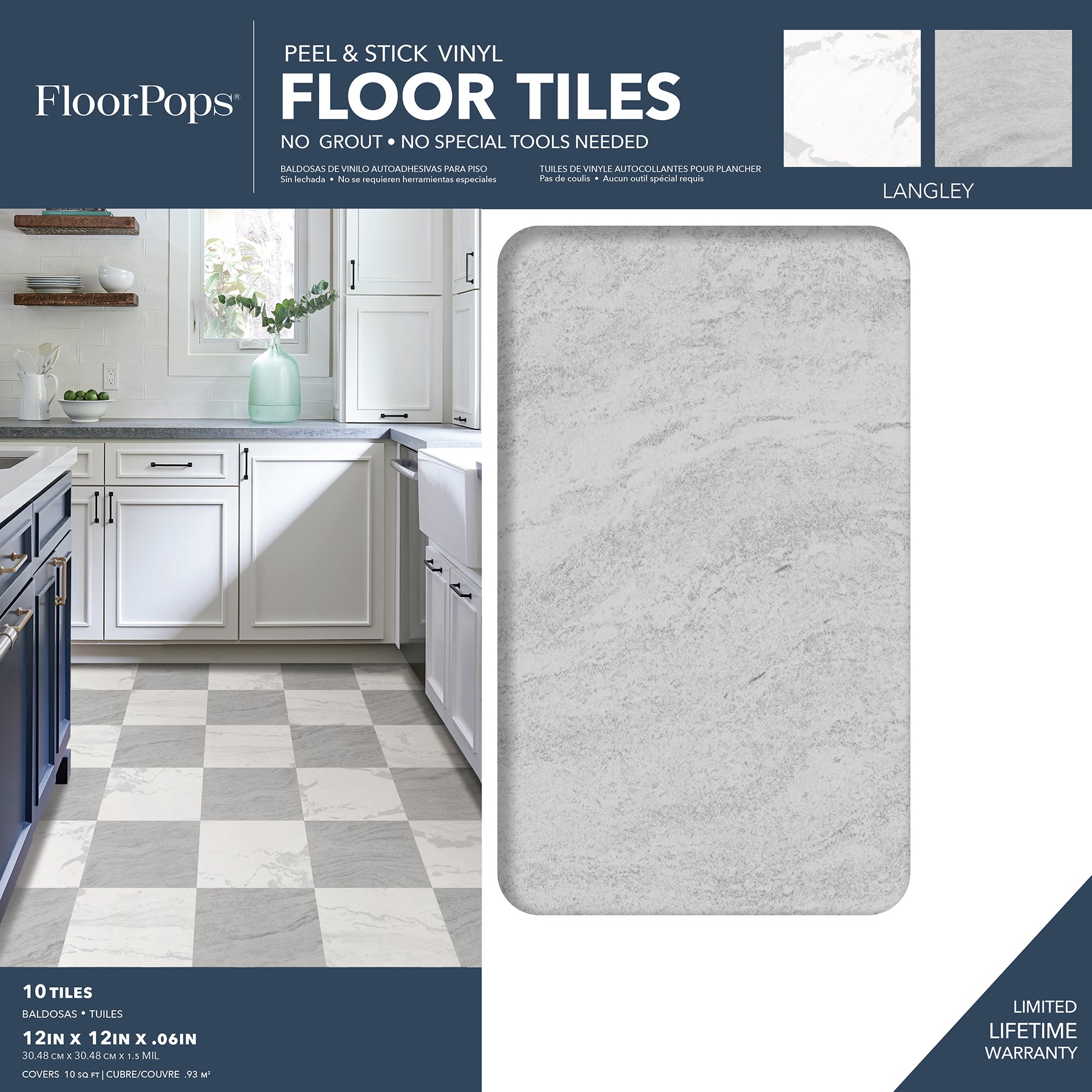 Langley Floor Tiles - packaging