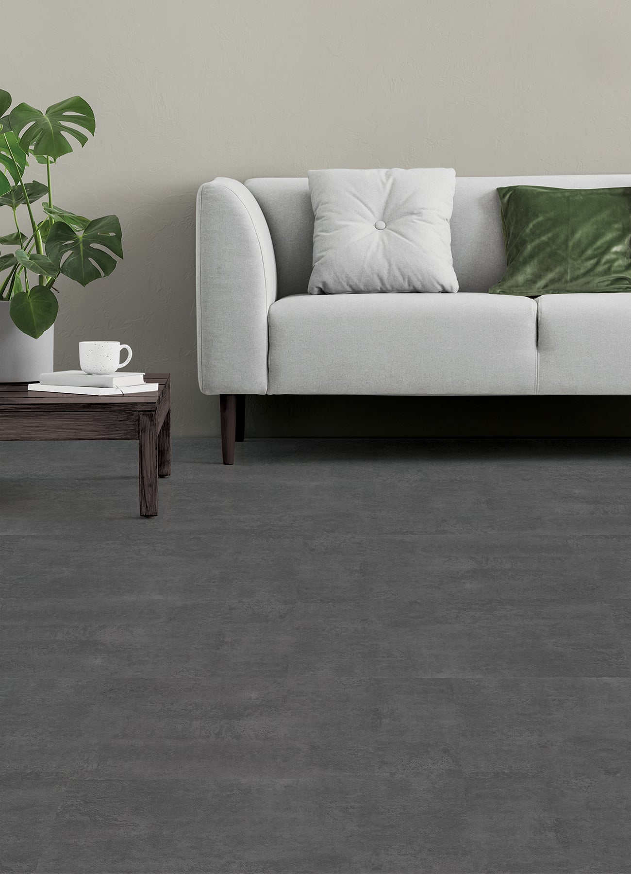 Quarry Floor Tiles in a room setting