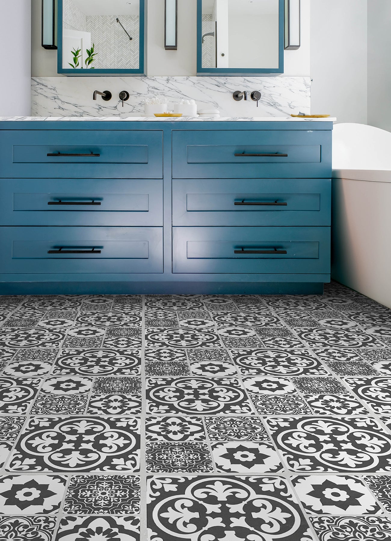 Valencia Floor Tiles in a room setting