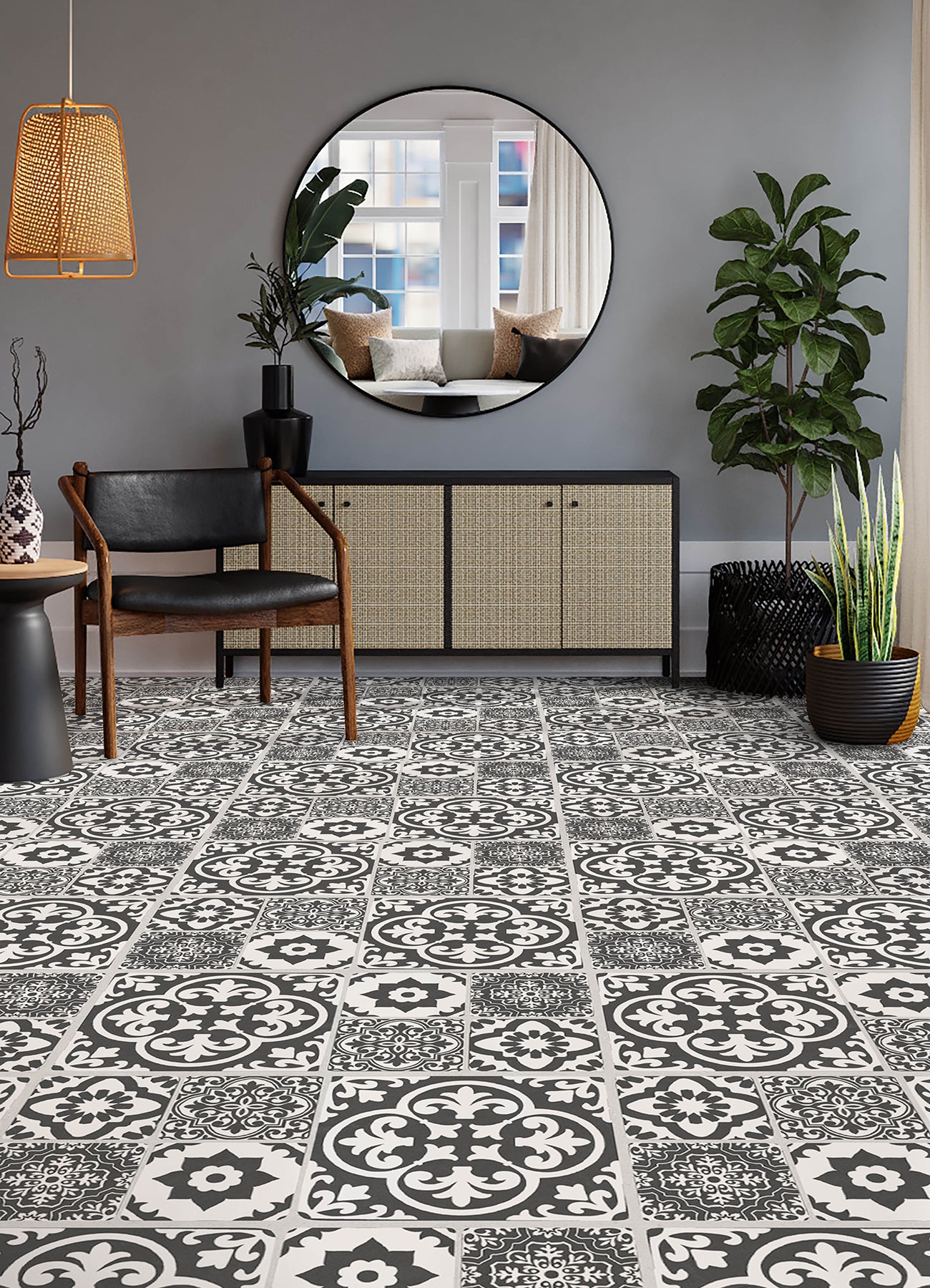 Valencia Floor Tiles in a room setting