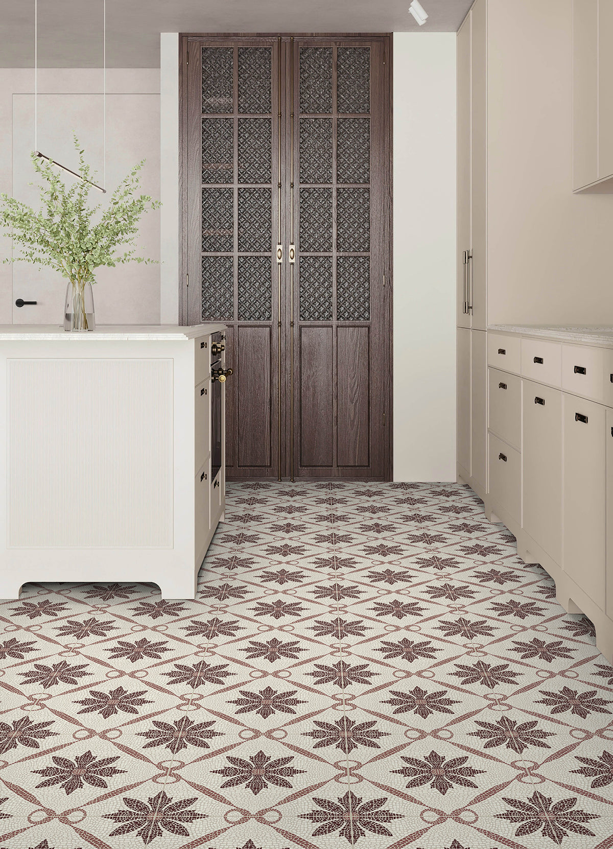 Jamila Floor Tiles in a room setting