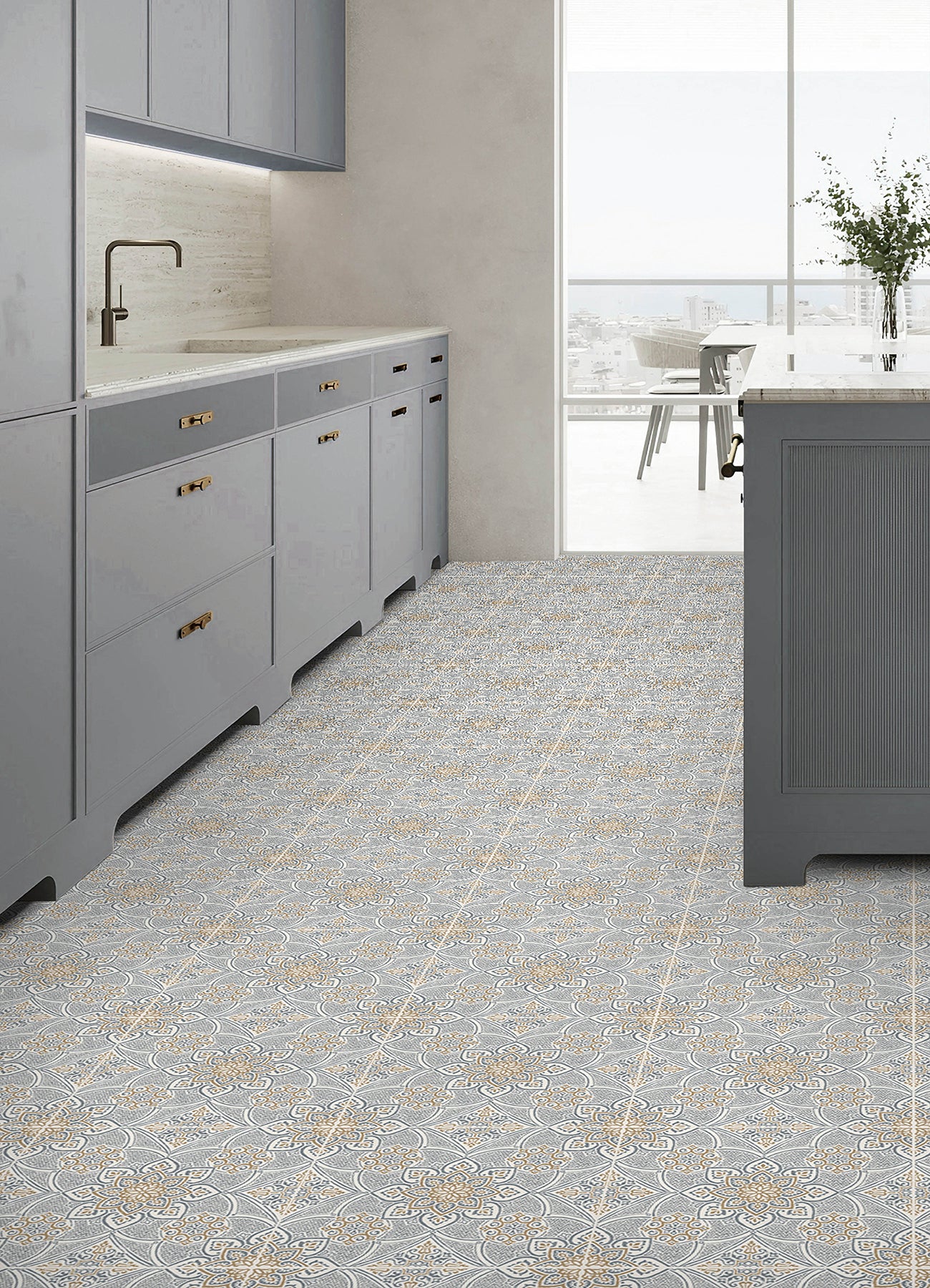 Decora Floor Tiles in a room setting
