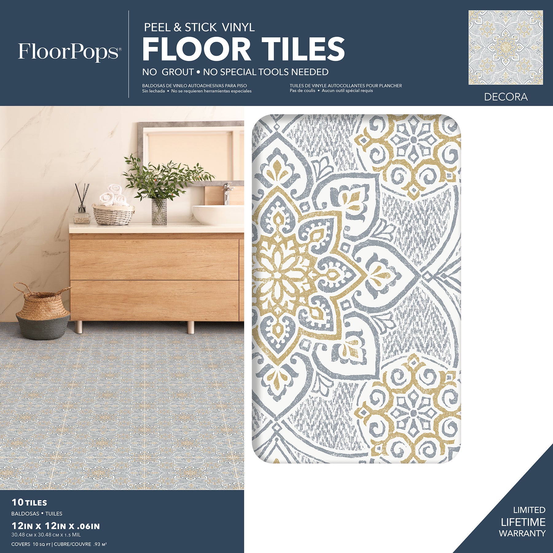 Decora Floor Tiles - packaging