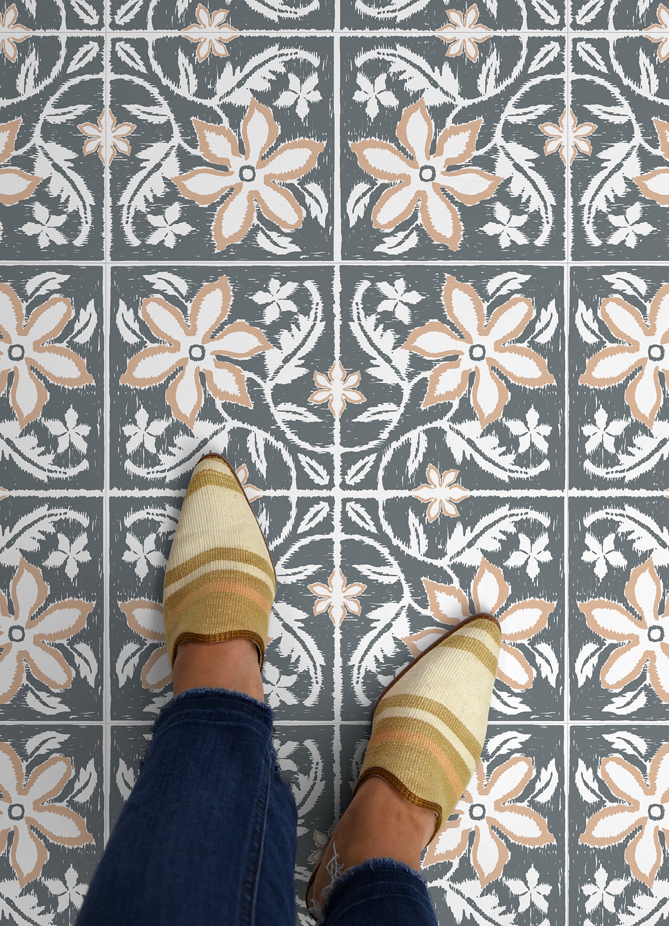Lillium Floor Tiles in a room setting