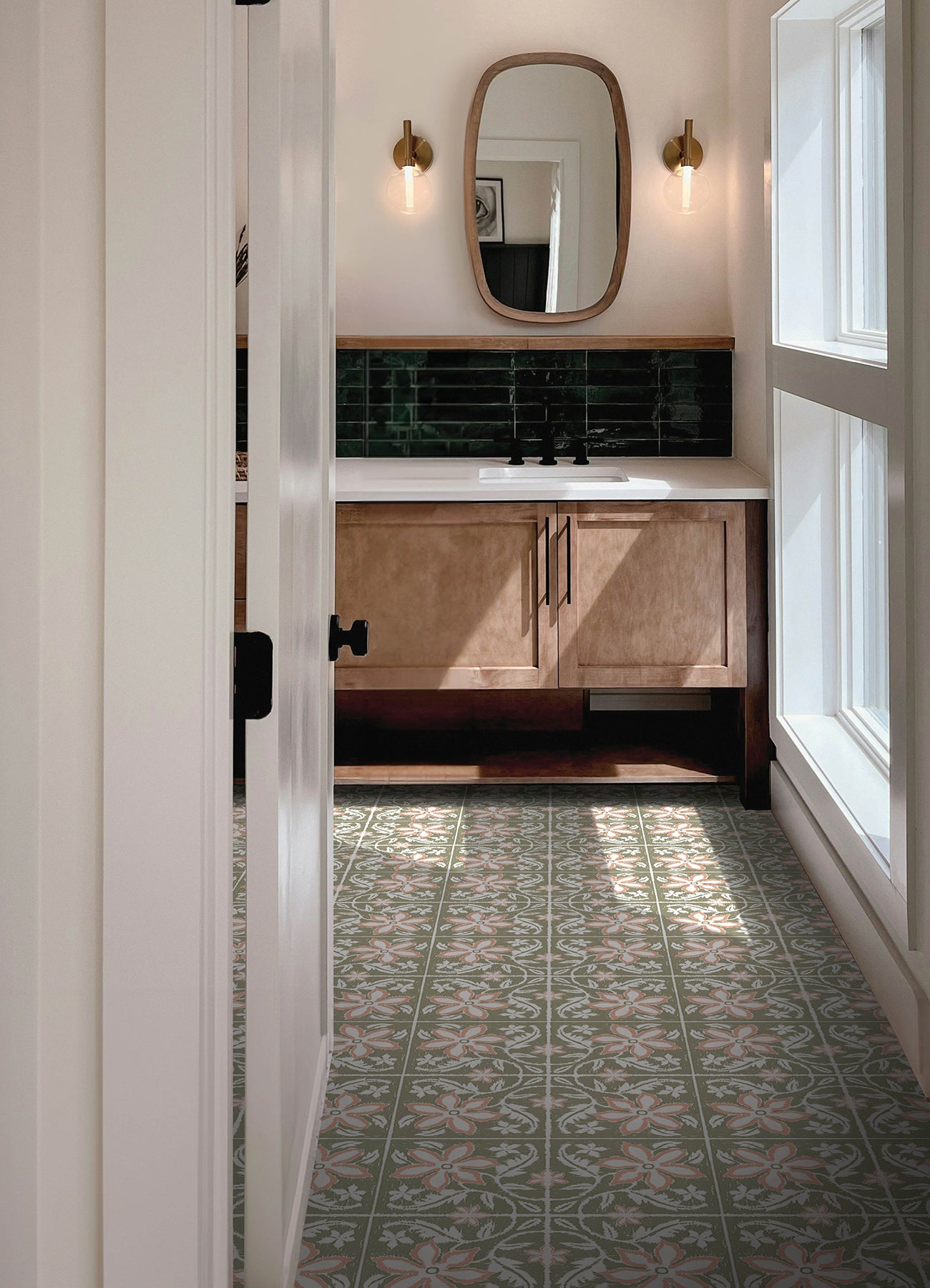 Lillium Floor Tiles in a room setting