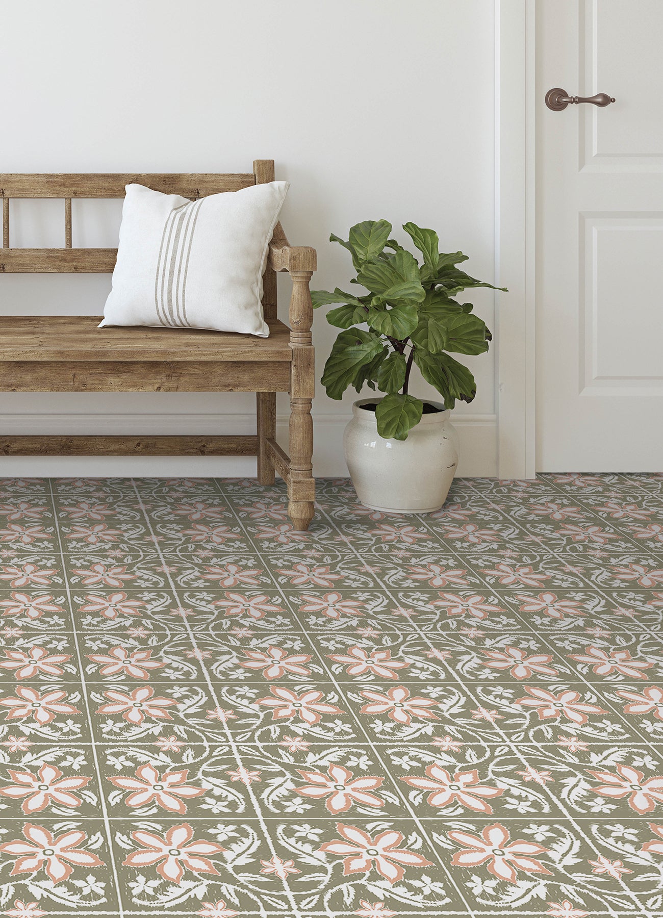 Lillium Floor Tiles in a room setting